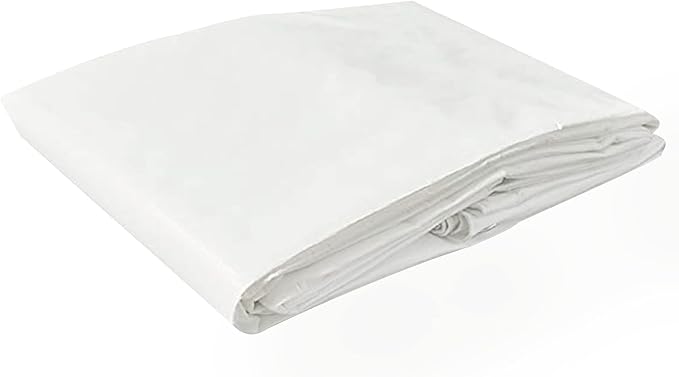 Tarps Now 26x40 Feet Poly Tarp |12 MIL Heavy Duty Waterproof Cover |Rip and Tear Proof Plastic Tarp with Rustproof Aluminum Grommets & Reinforced Edges |Ideal for Roof Repairs, Landscaping-White