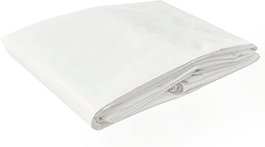 Tarps Now 20x50 Feet Poly Tarp |12 MIL Heavy Duty Waterproof Cover |Rip and Tear Proof Plastic Tarp with Rustproof Aluminum Grommets & Reinforced Edges |Ideal for Roof Repairs, Landscaping-White