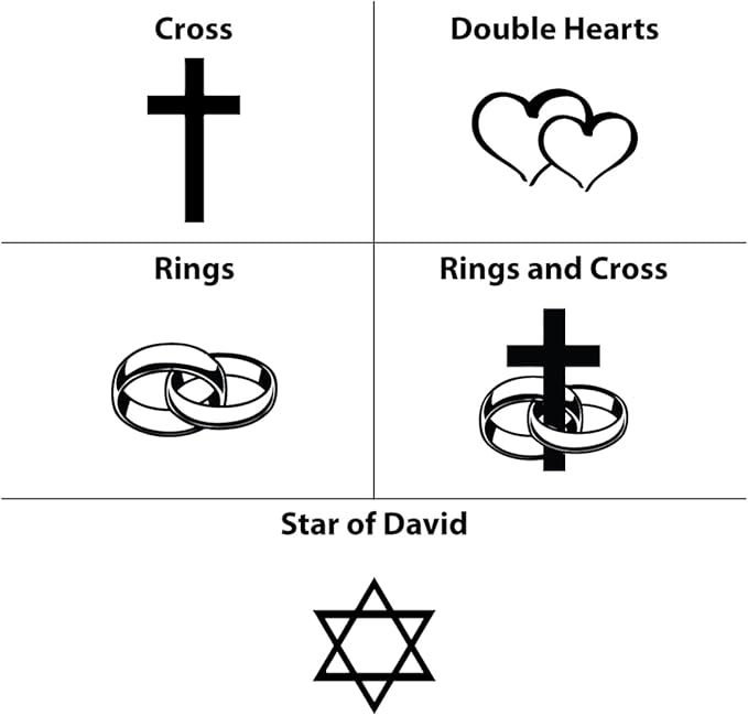 PlaqueMaker Black Granite Memorial Headstone for Two Lost Loved - Great for Your Garden, Tree Dedication, or in a Cemetery. Includes Your Text and Select Clipart (16 x 10 x 2)