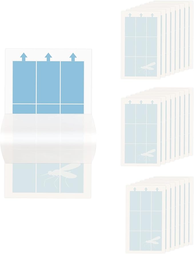 24 Pack Refills Glue Cards for Dynatrap DT3009 DT3019 DT3039 and Gardner Flyweb Classic Indoor Insect Mosquito Trap Refills Sticky Cards Replacement Glue Cards