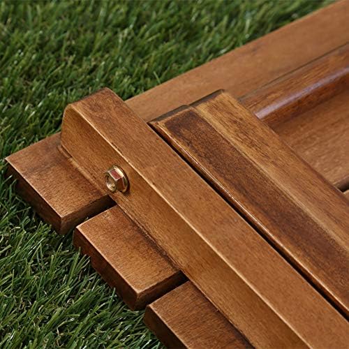 Small Side Table Square Folding, Patio Foldable Wooden End Table for Outdoor Indoor Porch Camping Living Room Bedroom, as Coffee Table or Plant Stand, Brown