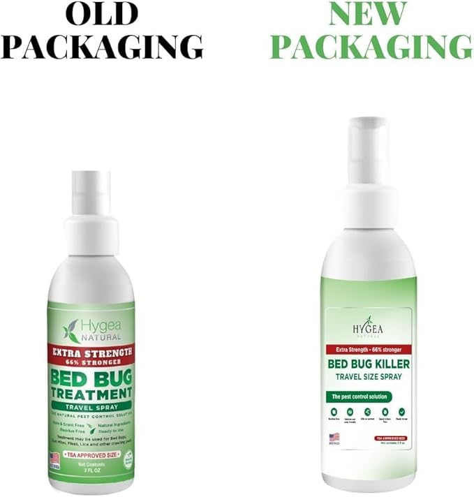 Extra Strength Bed Bug & Mite Natural Travel Spray - TSA Approved Size - Child & Pet Friendly - Stain & Odor Free - for Hotel, Suitcase, Backpack, Shoes - 66% Stronger Formula(2pk, 3 oz)