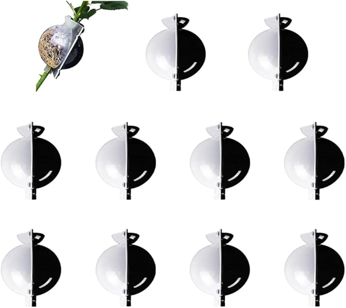 10 Packs Medium Size Plant Rooting Grow Propagation Ball, Reusable Half Transparent Air Layering Pods for Fast Propagation Plants