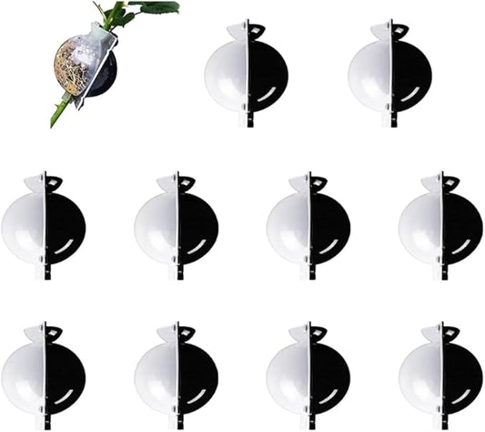 10 Packs Medium Size Plant Rooting Grow Propagation Ball, Reusable Half Transparent Air Layering Pods for Fast Propagation Plants