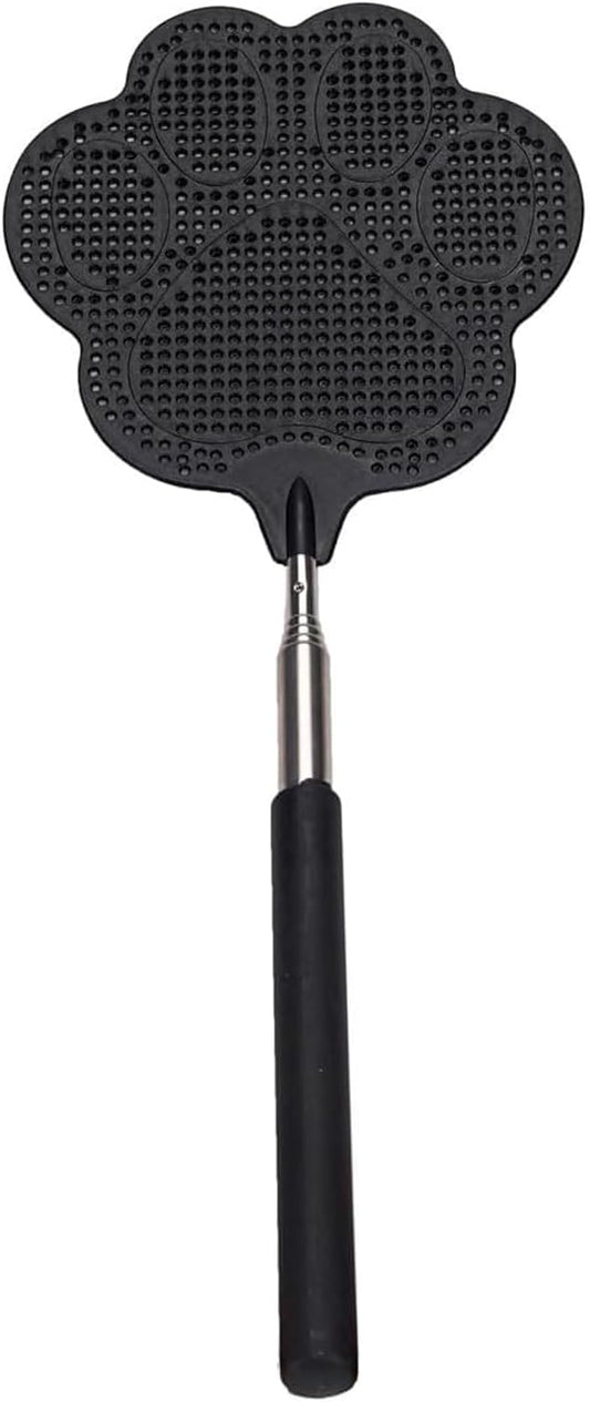 Fly Swatter, Elescopic Fly Swatters, FlySwatter for Indoors with Stainless Steel Handle 1PCS
