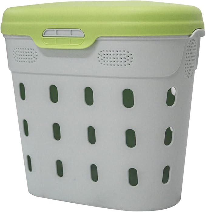 Vego Garden In-Ground Worm Composter Outdoor Farm Compost Bin 8 Gallons BPA-Free Composting System for Raised Garden Beds, Lime