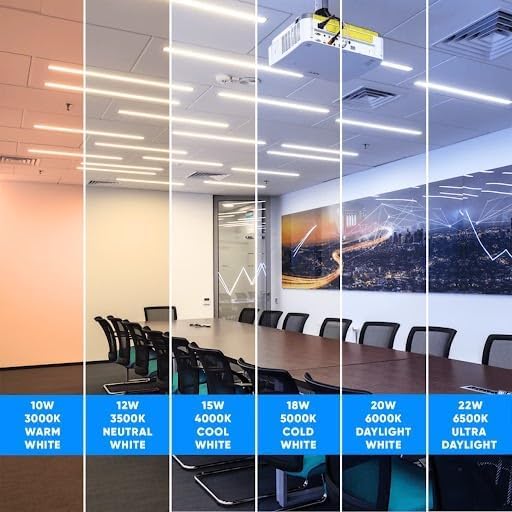 LEDMyplace 4FT LED T8 Ballast Bypass Type A+B Light Tube, 22W, 2860lm, Single/Double End Powered, ETL Listed, Replacement, T8 Bulbs 4 Foot 5000K, Clear, 3000K-6500K Selectable Lighting, 4 Pack