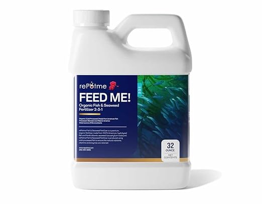 rePotme Plant Food - Feed ME! Organic Fish and Seaweed Fertilizer (2-3-1) - 16 oz