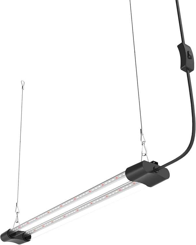 LED Grow Light Full Spectrum Light Linkable 5000K Daylight + 660nm Red Indoor Plant Lighting Fixture (4-Pack 2 FT)