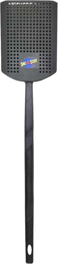 Heavy Duty Fly Swatter and Spider Catcher and Release. Insect Fly Catchers for Inside Home. House Fly Swatter or Humane Bug Catcher with Built in Insect Scoop. (1, Charcoal)