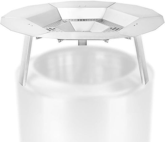 Heat Deflector for Solo Stove Yukon, 304 Stainless Steel Portable Heat Diffuser with Handle&Leg Accessory for 27" Other Fire Pit Captures & Redirects Warmth for Solo Stove Yukon Accessories