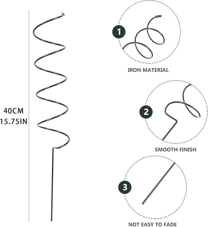 Tomato Twist Stake, Tomato Twist, Twisted Tomato Stakes, Spiral Tomato Stakes, Climbing Plant Stake Tower Plant Supports (2PCS)