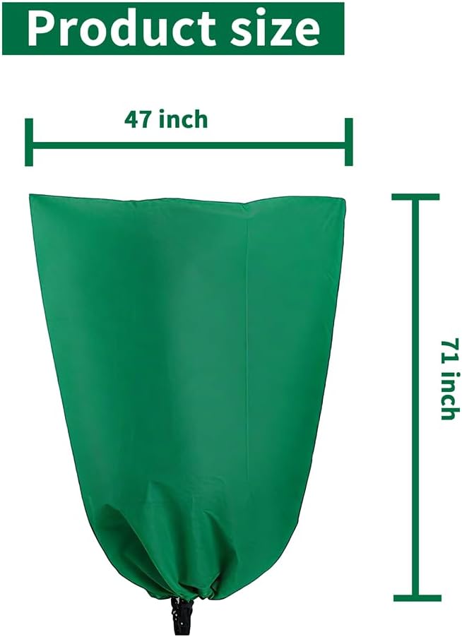 3PC Winter Plant Covers Freeze Protection Kit - 47x71 Reusable Frost Blankets with Adjustable Drawstring for Outdoor Bushes Potted Plants Tree