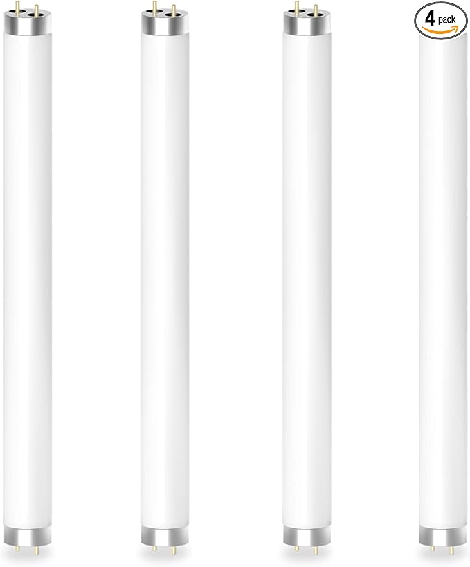 Dichroma Bug Zapper Replacement Bulb Light Tube 10W for 20W Electronic Bug Zapper, T8 Bulbs for Indoor Outdoor Mosquito Zapper Lamp (4 Pack)