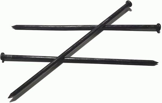 Metal Landscape Stakes,10Inch 50Pcs Landscape Edging Anchoring Spikes for Tent Spikes,Paver Edging,Artificial Turf Stakes,Tent and More (50, Black)