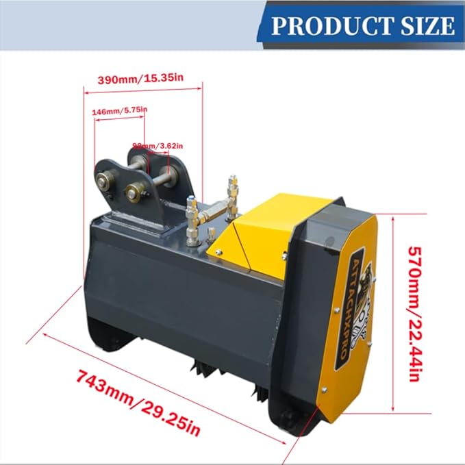 1 Ton Mini Excavator B&S Engine with Excavator Flail Mower Attachments for Garden,Road Cutting Weeds, Branch Shredding,Pioneering Land(G Mower+excavator)