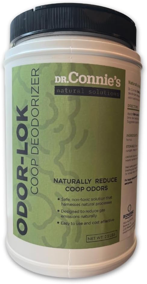 Healthy Ponds Dr. Connie's Odor Lok Coop Deodorizer | All-Natural Chicken Coop Odor Eliminator | Ammonia Neutralizer & Moisture Absorber for Backyard Poultry