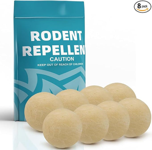 Rodent Repellent, Mice Repellent Indoor, Mouse Repellents Outdoor, Peppermint to Repel Mice and Rats, Mouse Deterrent, Rat Repellant for House, Mice Control for Car/Garage-8P