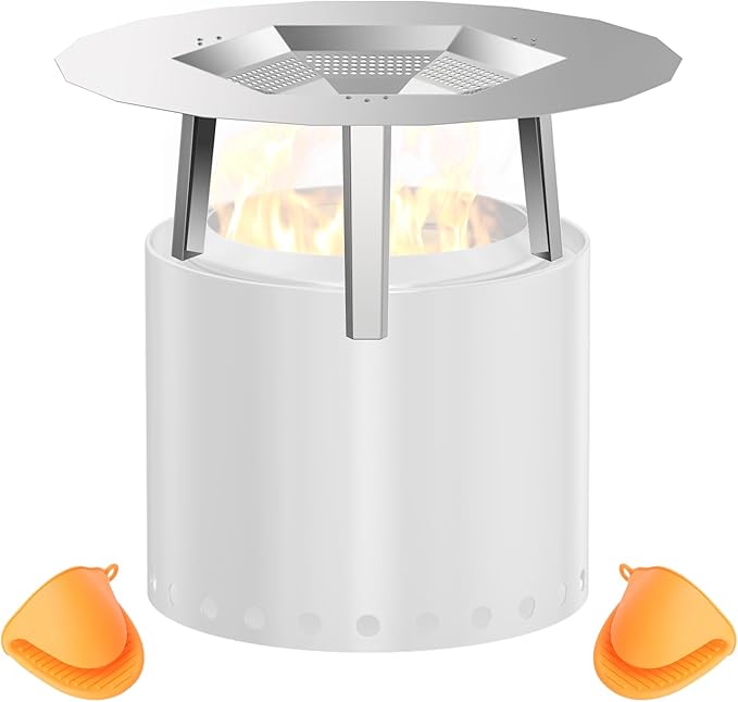 LS'BABQ One-Piece Heat Deflector for Solo Stove Ranger 15", Stainless Steel Heat Diffuser Accessories for Ranger Fire Pit with 3 Leg, for Most 15 inches Outdoor/Indoor Backyard Camping Fire Pit Stove