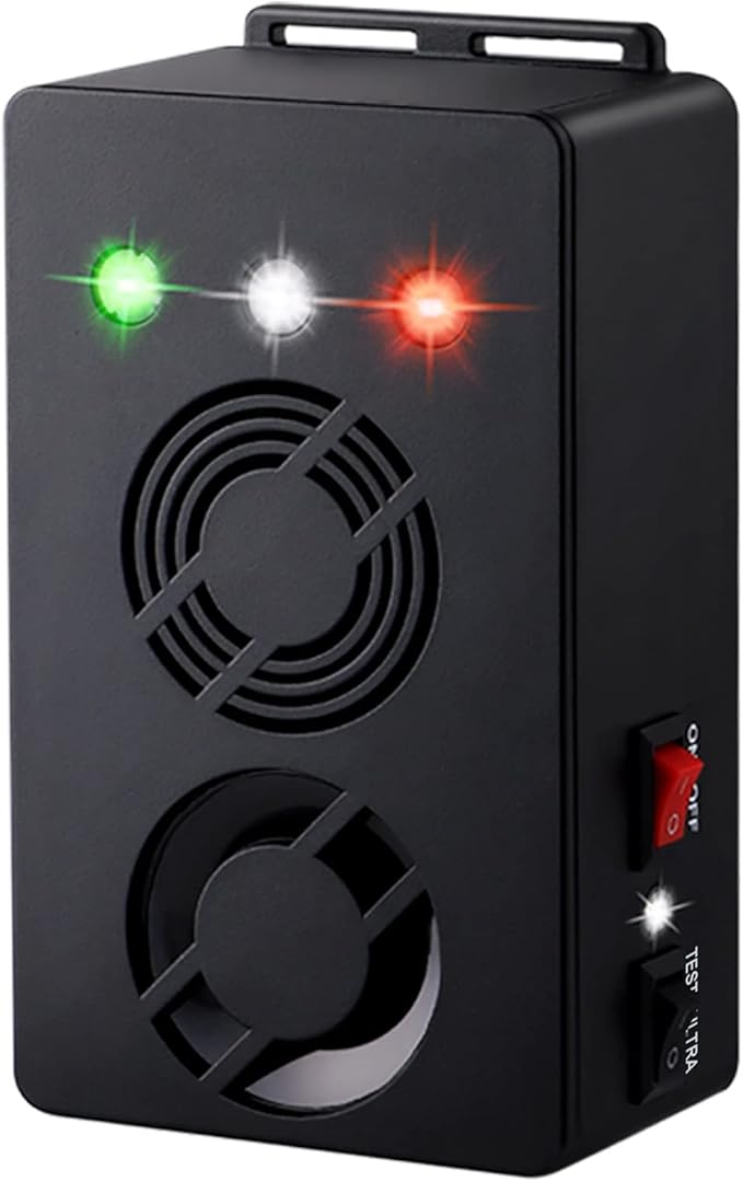 Rodent Repellent Battery Operated Ultrasonic Mouse Repeller for Car Engines Squirrel Pest Repeller Under Hood Rat Repellent Mice Deterrent for House Garage Attic Indoor 1 Pack