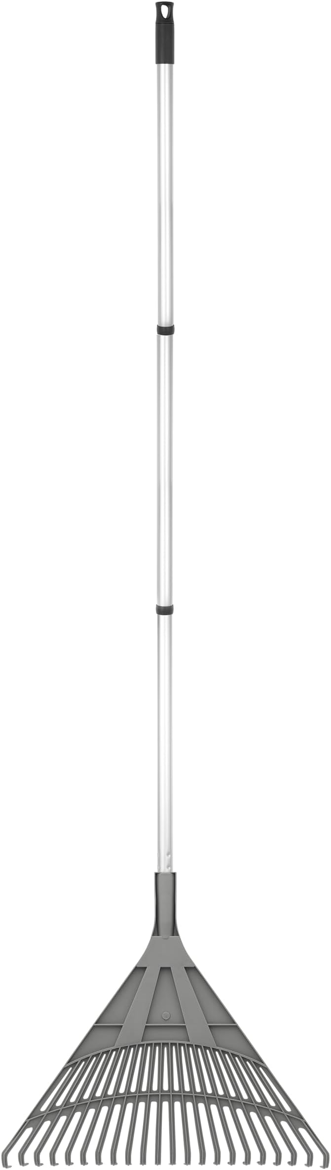 Superio Adult Rake with 3-Part Aluminum Handle, Durable Plastic Head to Sweep Leaves in Lawn and Tidying Up The Garden, 61"