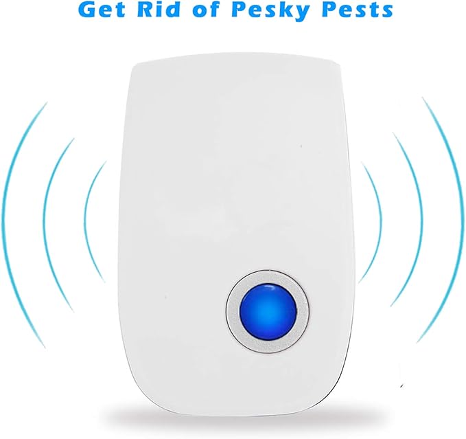 Ultrasonic Insect & Pest Repeller, Ultrasonic Mice Repellent for Insect, Roaches, Spiders, Ants, Bugs, Mosquitoes, Pest Control for House Garage RV Hotel, 6 Pack