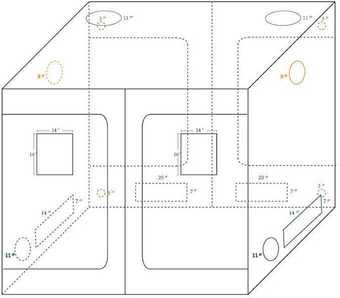 Grow Tent, 8x4 Feet Mylar Grow Tent with Obeservation Window and Floor Tray for Indoor Plant Growing (96"x48"x80")