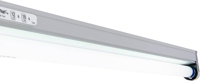 Jump Start JSFS2T T5 2 Foot 6400K Full Spectrum Grow Lamp Fixture with Timer, Electronic Ballast, and 120 Volt 8-Foot Power Cord