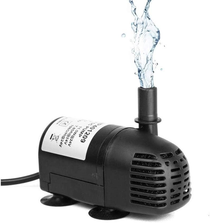 12V-24V DC Brushless Submersible Water Pump 196 GPH for Solar Fountain Hydroponics and Aquaponics