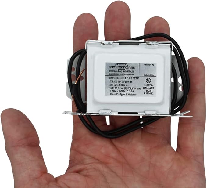 Replacement for SLI Sylvania Lighting 89g457 Ballast by Technical Precision - 120V Magnetic Ballast - Rapid Start Fluorescent Light Ballast - Operates 1 T8 and T12 Linear Lamps - 1 Pack