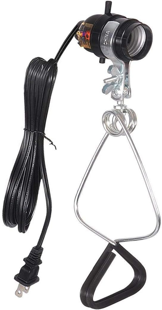 Simple Deluxe HIWKLTCLAMPSOCKET 1-Pack E26 Clamp Light Socket up to 150 Watt 18/2-Gauge 6 Feet Cord, Lamp, Black
