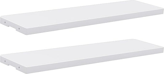 DWVO 2-Pack Resin Storage Shed Shelves, Fit for 35 Cu. Ft. Horizontal Shed 4.3x2.5x3.4 FT, 47" x 12.6" Waterproof Shelves with 8 Screws, 44 lbs Capacity, Easy to Assemble, Gray