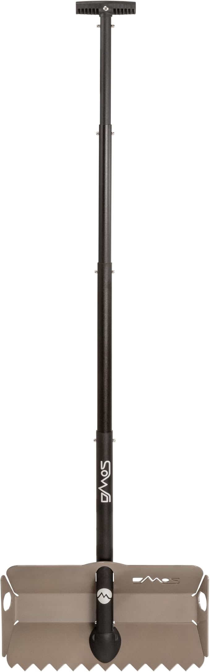 DMOS Stealth Shovel - Lightweight, Heavy-Duty Aluminum Sand & Snow Shovel with Extendable & Collapsible Handle for Camping, Overlanding, Survival, & Off-Road Use - Flat Dark Earth - Regular