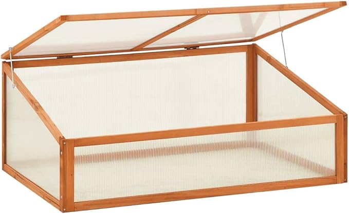 Greenhouse 39.4x25.6 x15.7 Firwood,Wood Cold Frame Greenhouse,Garden Portable Mini Greenhouse Cabinet, Raised Flower Planter Shelf Protection for Outdoor Indoor Use