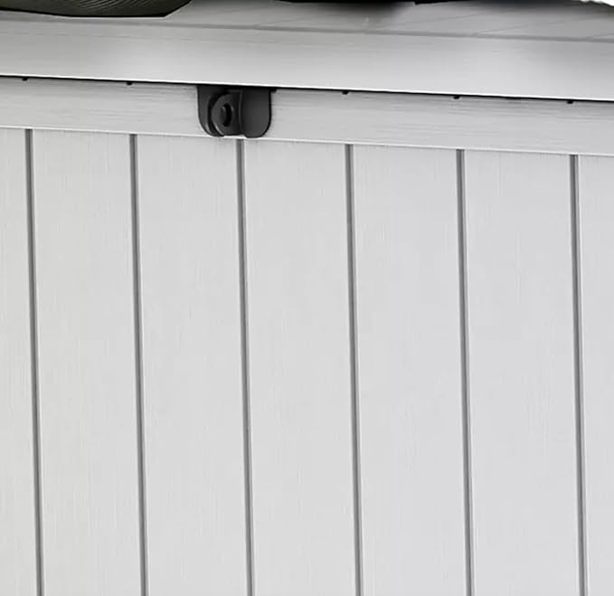 Outdoor Storage Box with Lockable Lid - Weather-Resistant and Stylish (White, 170)