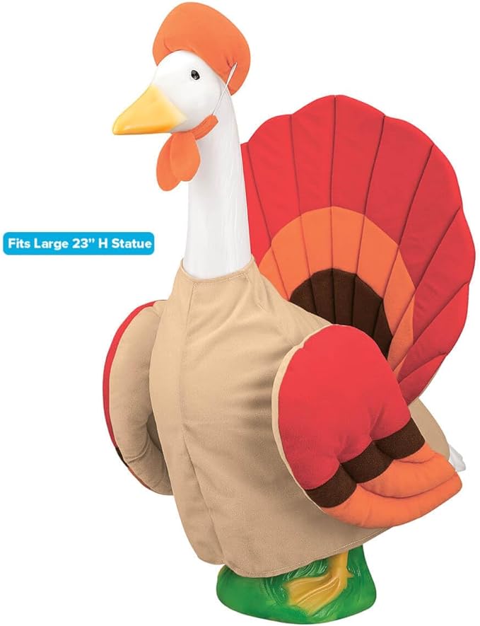 Gaggleville Turkey Goose Outfit, Fits Large 23" H Statue, by Fox Valley Traders