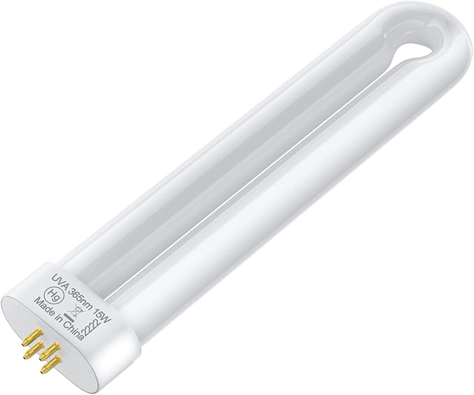 Replacement Bulb for X3,T6, T8, T9 K15 Bug Zapper Outdoor,15W,4-Pin Single U-Shaped Twin Tube Bulb