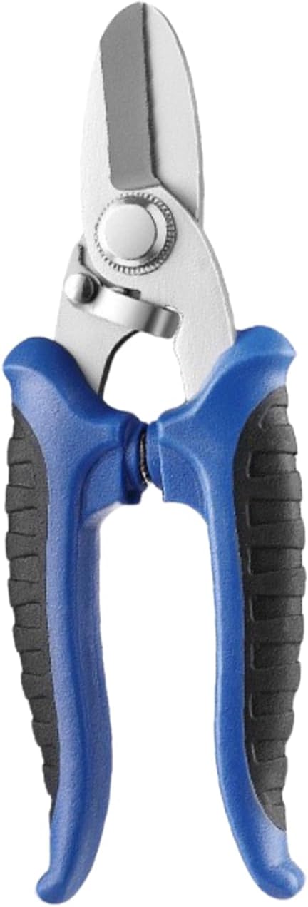 Professional Garden Scissors, 6.5 Inch Heavy Duty Pruning Shears, Blue and Black Comfort Grip