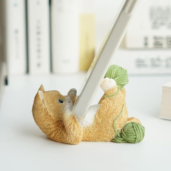 Miniature Fairy Garden Squirrel Figurine- Smart Squirrel Phone Stand Phone Holder