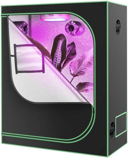 Nova Microdermabrasion 2×2 Grow Tent, Mylar Hydroponic Grow Tent Kit with Observation Window and Floor Tray, 24"x24"x36" High Reflective Lightproof Growing Room for Indoor Plant Fruit Flower Veg