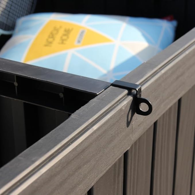 BTEXPERT 150 Gallon Large Resin Deck Box, Outdoor Storage Container with Metal Rods & Partition for Patio Furniture Cushions Garden Tools Equipment Waterproof Lockable UV Resistant