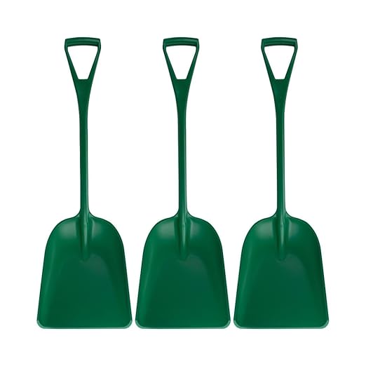 SPARTA 41077EC09 Plastic Sanitary Shovel, Food Safe Plastic Shovel For Commerical Kitchens, 14 Inches, Green, (Pack of 3)