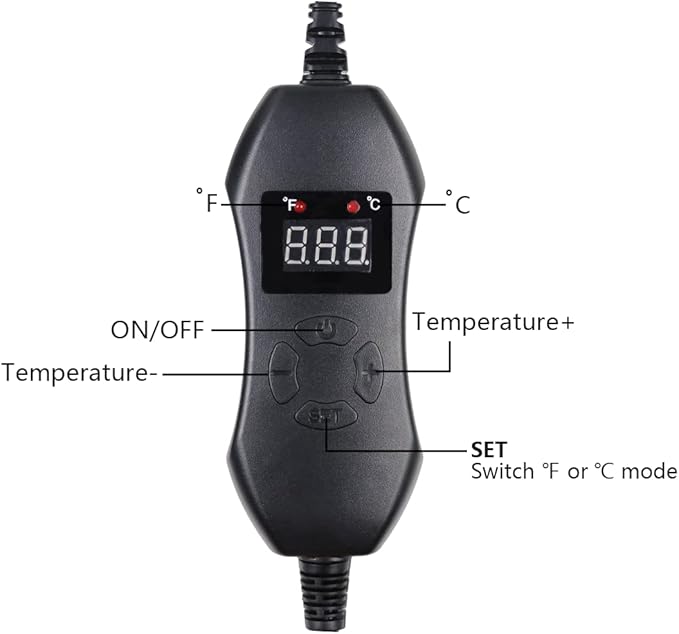 1 Pack Seedling Heat Mat with Digital Thermostat Controller,10" x 20.75" Temperature Control Waterproof Heating Pad for Seed Starting Indoor Plants Germination