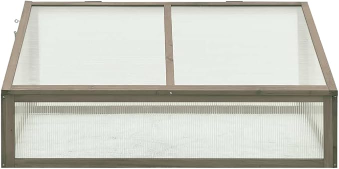 Greenhouse 39.4x25.6 x15.7 Firwood,Wood Cold Frame Greenhouse,Garden Portable Mini Greenhouse Cabinet, Raised Flower Planter Shelf Protection for Outdoor Indoor Use