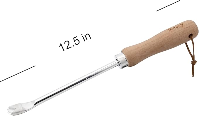 Rooty Gardening Dandelion Weeder Tool with Stainless Steel, Wooden Handle,Easy for Garden Weeding Removal,Weed Puller/Rust Resisitant