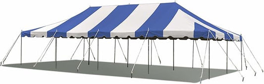 Party Tents Direct 20'x40' Weekender Canopy Pole Tent - Easy Up Canopy Tent with 160 Person Capacity - Outdoor Canopies for Parties, Weddings, & Events (Blue/White Top)