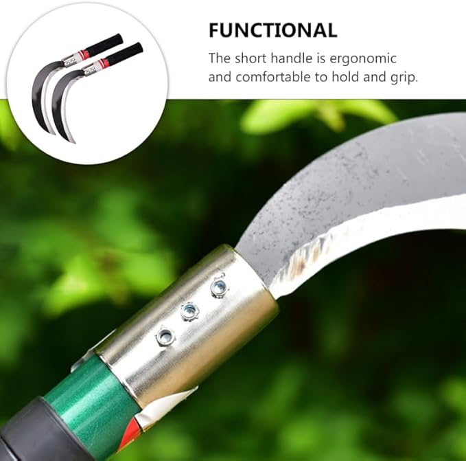 DOITOOL 2pcs Weeder Device Cutter Sickle Manganese Gardening Harvest Steel Grass Hook Reaping Tool Chopping Manual Multipurpose Tree