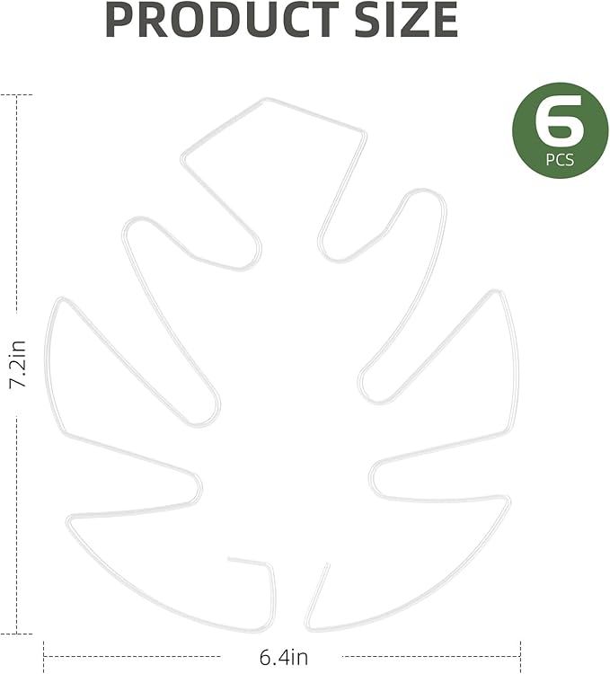 6PCS Iron Monstera Plant Support, Uniquely Designed Indoor Plant Accessories, Stable Plant Support Stakes for Indoor Plant, Turtle Shell Bamboo Clamp Set for Thriving Growth