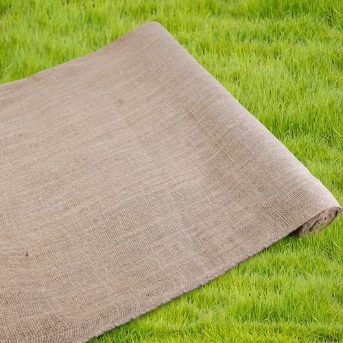 Agfabric Natural Burlap Fabric Roll,50 inch X 8 Feet Tree Wraps for Winter,Burlap Plant Covers for Trees and Shrubs Winter Protection,Garden Fabric