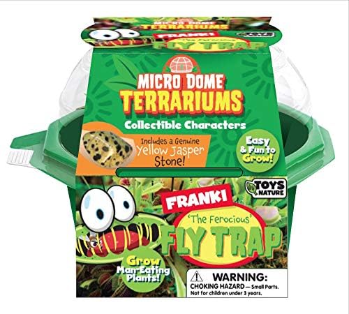 Toys By Nature Character Micro Micro Dome Terrariums Starter Kit, Complete Terrarium Supplies Included, Beginner-Friendly Plant Lovers, Fred The Ferocious Flytrap